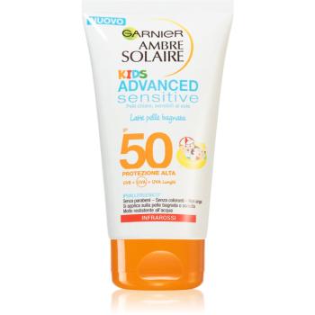 Garnier Ambre Solaire Sensitive Advanced ochranné opalovací mléko pro děti SPF 50 150 ml