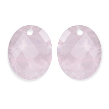 Sparkling Jewels Oválné přívěsky na náušnice z růženínu EAGEM13-RO