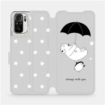 Flipové pouzdro na mobil Xiaomi Redmi Note 10S - MH08P Méďa a tučňák - always with you (5903516661220)