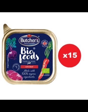 BUTCHER'S BIO foods pate cu vita pentru caini 15x150 g