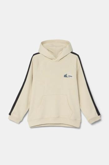 Dětská mikina Quiksilver GRAYLING HOODIE béžová barva, s kapucí, vzorovaná, EQBFT03894