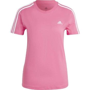 adidas 3-STRIPES TEE Dámské tričko, růžová, velikost