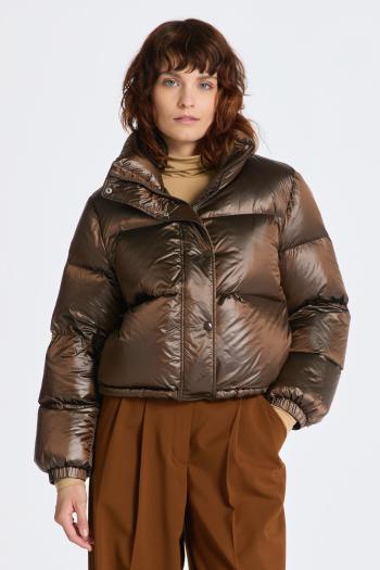 BUNDA GANT CROPPED DOWN JACKET RICH BROWN