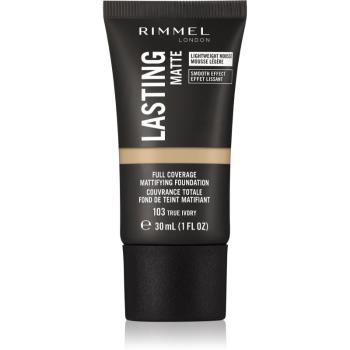 Rimmel Lasting Matte matující make-up odstín 103 True Ivory 30 ml