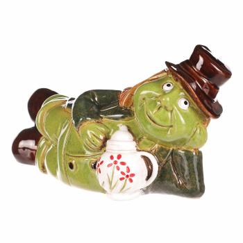 Decorațiune de grădină Om de apă întins, ceramică, 10 x 10 x 13 cm, 13 cm