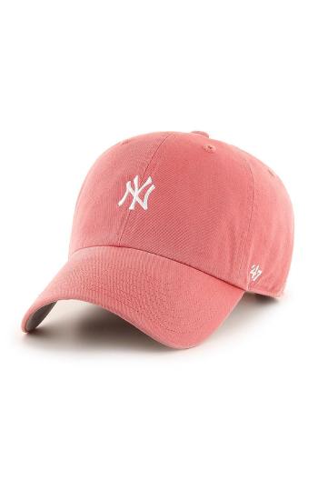 Čepice 47brand New York Yankees růžová barva, s aplikací