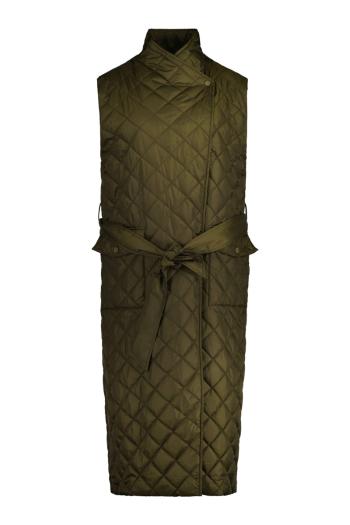 VESTA GANT LONG QUILTED VEST DARK CACTUS