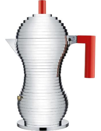 Kávovar Pulcina Alessi 300 ml červená rukojeť