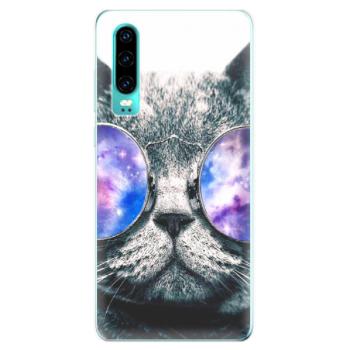 Odolné silikonové pouzdro iSaprio - Galaxy Cat - Huawei P30