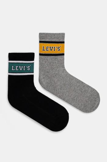 Ponožky Levi's 2-pack černá barva, 37157-1149