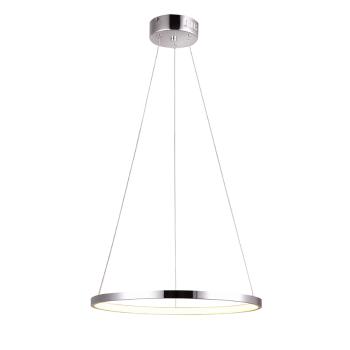 Candellux Chromové závěsné LED svítidlo Lune kulaté 29cm 18W 31-64592