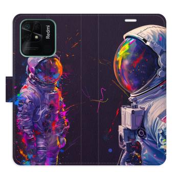 Flipové pouzdro iSaprio - Neon Astronaut 02 - Xiaomi Redmi 10C