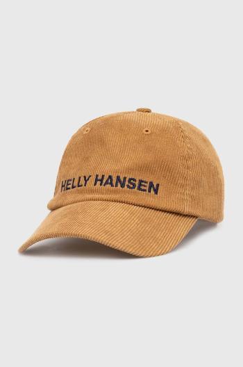 Manšestrová kšiltovka Helly Hansen Graphic Cap zelená barva, s aplikací