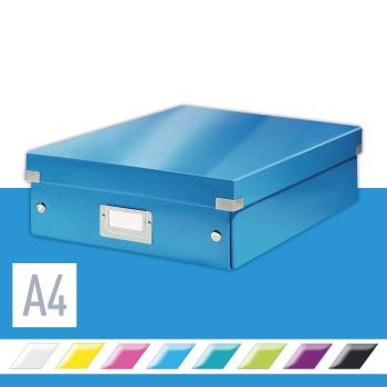 Archiváló doboz Leitz WOW Click & Store A4 28.1 x 10 x 37 cm, kék