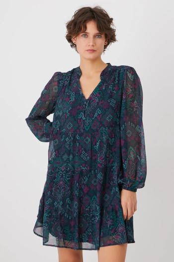 Šaty Medicine tyrkysová farba, mini, oversize