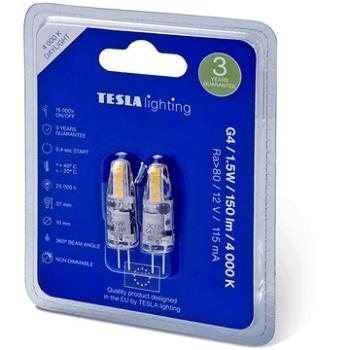 TESLA LED BULB, G4, 1,5W, 150lm, 4000K denní bílá, 2ks  (G4001540-PACK2)