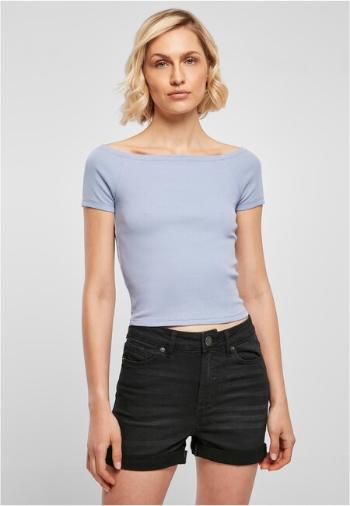 Urban Classics Ladies Off Shoulder Rib Tee violablue - 4XL