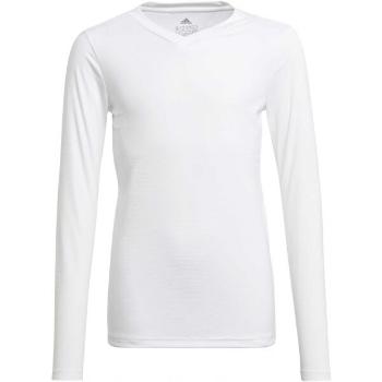 adidas TEAM BASE LONG SLEEVE TEE Juniorské fotbalové triko, bílá, velikost