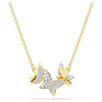 Swarovski Elegantní pozlacený náhrdelník Motýl Idyllia Lilia 5736068