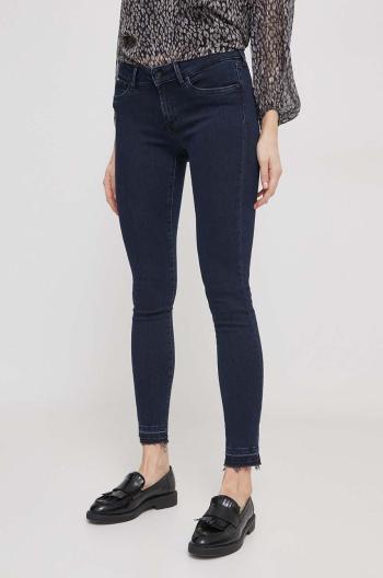 Džíny Pepe Jeans SKINNY JEANS LW dámské, tmavomodrá barva, PL204583DP3