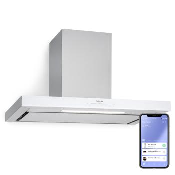 Klarstein Alinea 90 Smart, digestoř, 90 cm, nástěnná, 500 m³/h, Wi-Fi, A++, dotykový displej