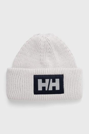 Čepice Helly Hansen HH BOX BEANIE šedá barva, z husté pleteniny, 53648