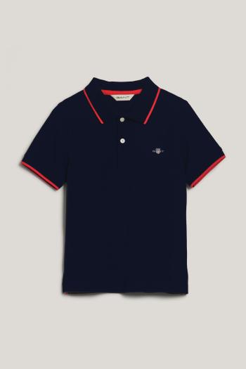 POLOKOŠILE GANT STRIPED POLO PIQUE RUGGER EVENING BLUE