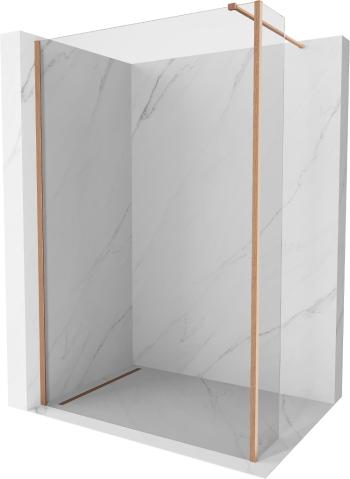 MEXEN/S Kioto Sprchová zástěna WALK-IN 115 x 40 cm, transparent, měď kartáčovaná 800-115-212-65-00-040