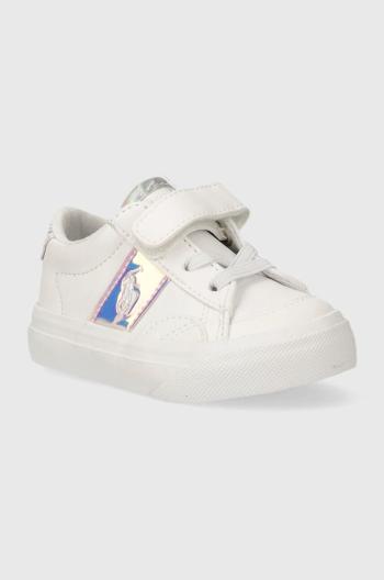 Dětské sneakers boty Polo Ralph Lauren bílá barva