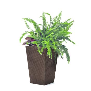 Ketter Rattan Planter virágtartó kaspó, barna, 23,6 l, 29 x 44 x 29 cm