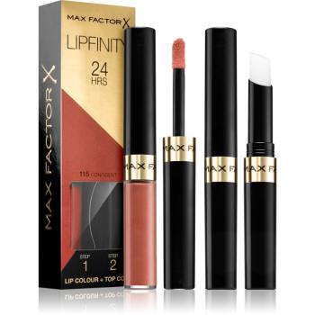 Max Factor Lipfinity Lip Colour dlouhotrvající rtěnka s balzámem odstín 115 Confident 4,2 g