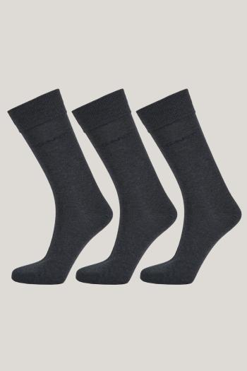 PONOŽKY GANT MERCERIZED COTTON SOCKS 3-PACK CHARCOAL MELANGE