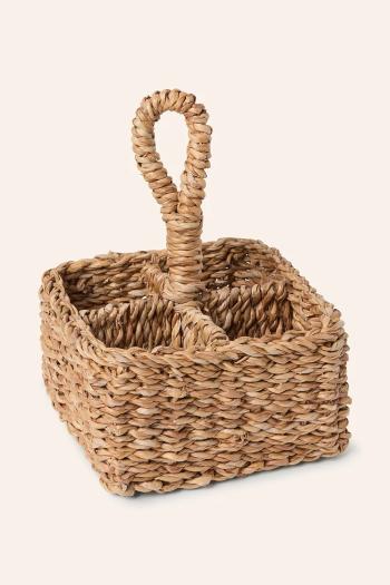 Calma House tároló kosár Braid 16 x 16 x 9 cm bézs