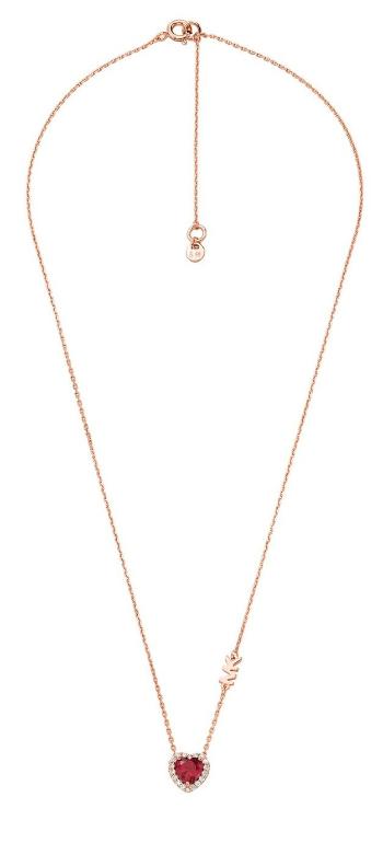 Michael Kors Krásný pozlacený náhrdelník se zirkony Pavé Heart MKC1520BG791