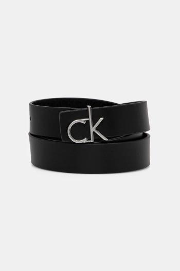 Kožený pásek Calvin Klein dámský, černá barva, K60K613074