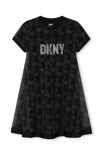 Dívčí šaty Dkny černá barva, mini