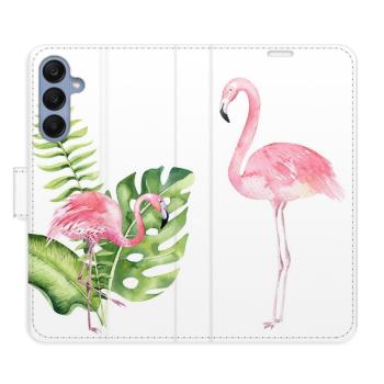 Flipové pouzdro iSaprio - Flamingos - Samsung Galaxy A25 5G