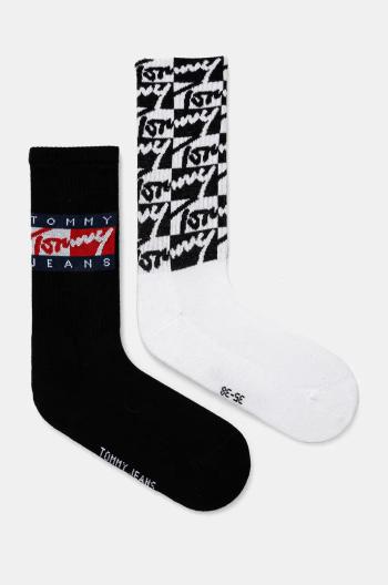 Ponožky Tommy Jeans 2-pack černá barva, 701229891