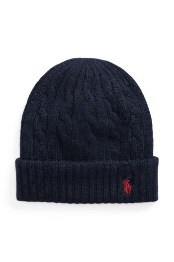 Vlněná čepice Polo Ralph Lauren béžová barva, z husté pleteniny, 455956315