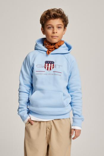 MIKINA GANT ARCHIVE SHIELD RAGLAN HOODIE SHADE BLUE