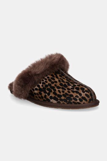 Pantofle UGG Scuffette Caspian hnědá barva, 1158352-BCDR