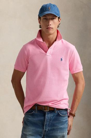 Bavlněné polo tričko Polo Ralph Lauren modrá barva, 710680784