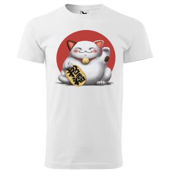 Tričko Maneki-Neko (Velikost: 5XL, Typ: pro muže, Barva trička: Bílá)