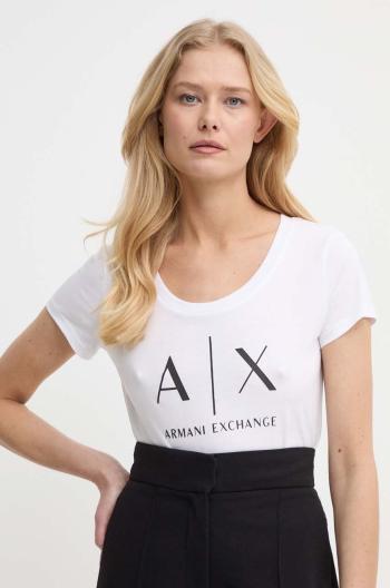 Bavlněné tričko Armani Exchange bílá barva, 8NYT70 YJ16Z NOS