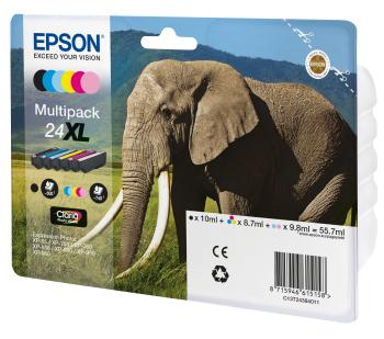 Epson 24XL T2438 C13T24384011 barevná (CMYK) sada originální cartridge