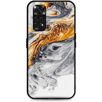 TopQ Kryt LUXURY Xiaomi Redmi Note 11 pevný Marble šedo-zlatý 71848 (Sun-71848)