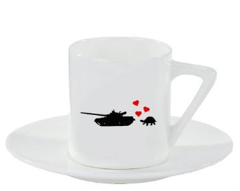 Espresso hrnek s podšálkem 100ml Love tank