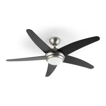 Klarstein Bolero, 2 v 1 stropní ventilátor, 134 cm, světlo, 55W, dálkový ovladač, černý