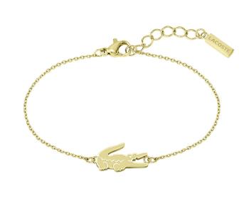 Lacoste Slušivý pozlacený náramek pro ženy Crocodile 2040047