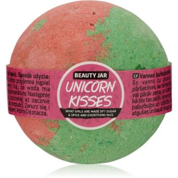 Beauty Jar Unicorn Kisses What Girls Are Made Of? Sugar & Spice And Everything Nice koupelová bomba s vůní rebarbory a jahod 150 g